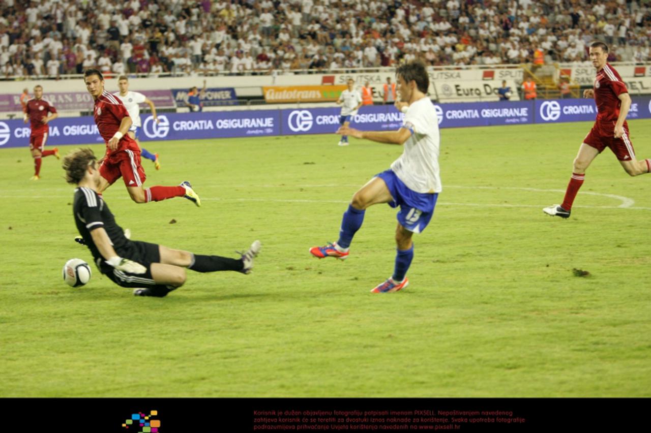 '19.07.2012., Poljud, Split - Europska liga, 2. pretkolo, Hajduk - Skonto. Strijelac Ante Vukusic.  Photo: Ivo Cagalj/PIXSELL'