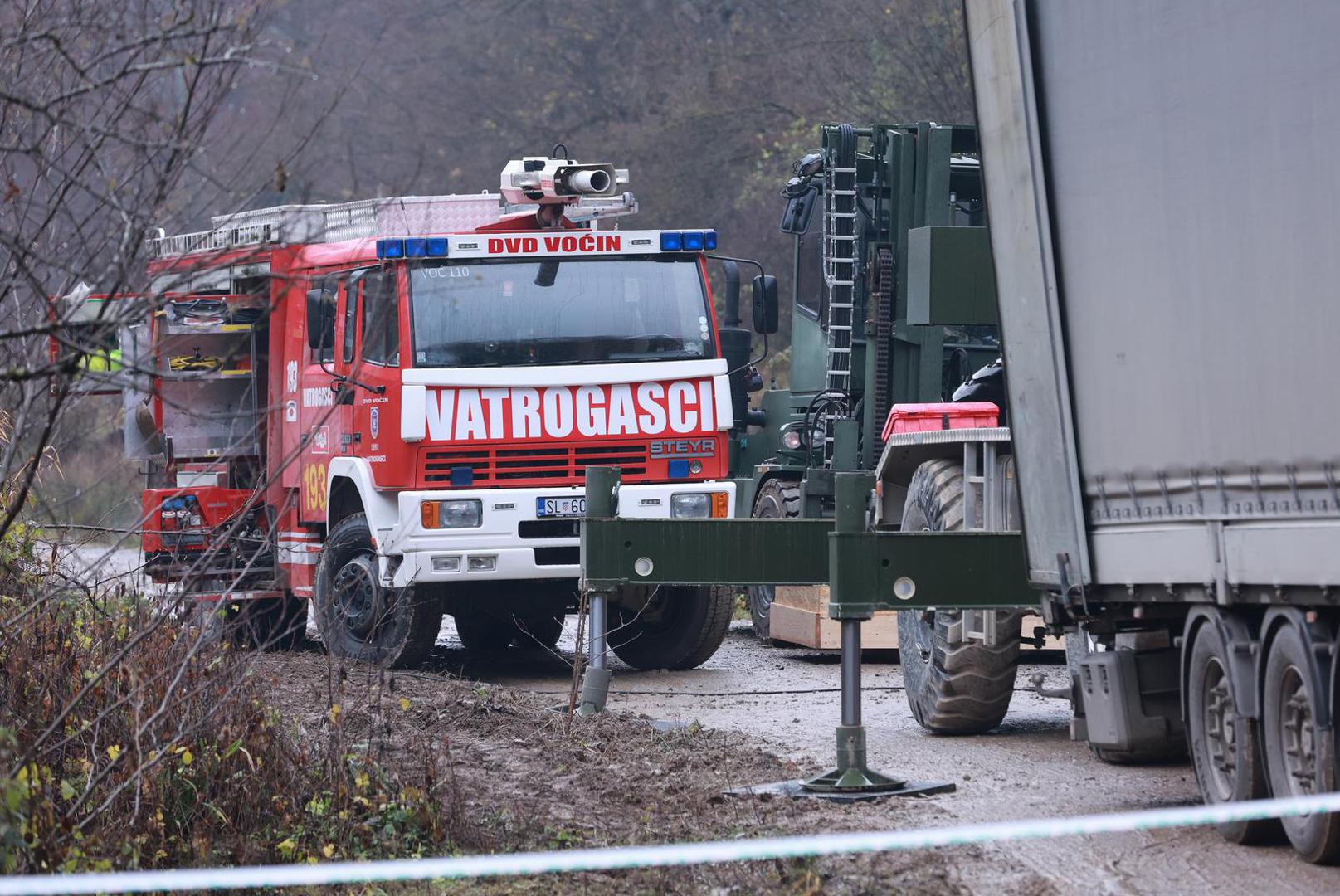 08.12.2022., Vocin - Ostaci zrakoplova MiG-21 koji se srusio u sumskom podrucju nedaleko Vocina. Photo: Davor Javorovic/PIXSELL