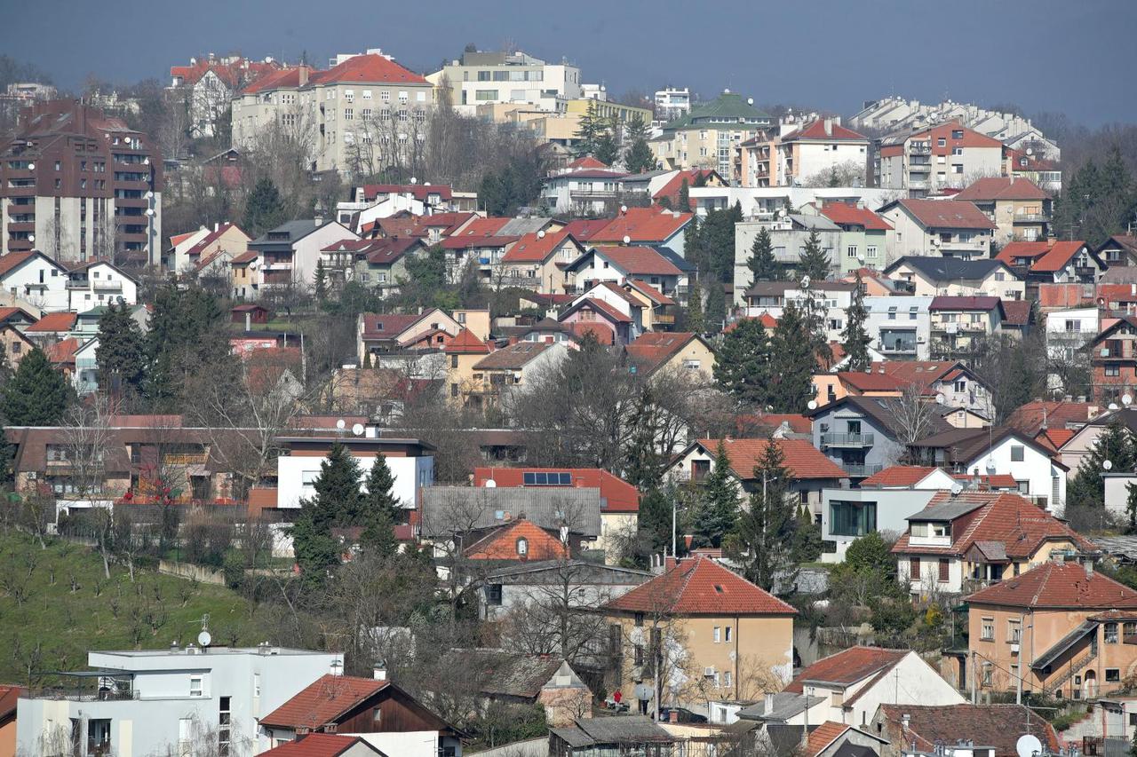 Pogled na zapadni dio grada Zagreba