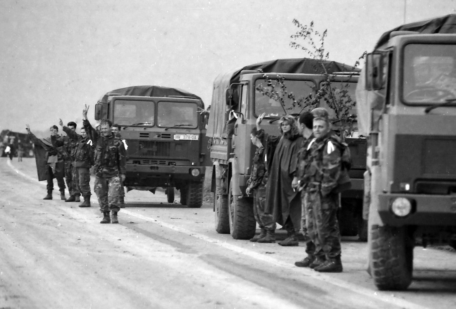 02.05.1995., Okucani - Vojno redarstvena akcija Bljesak kojom je Hrvatska vojska krenula u oslobadjanje okupiranih dijelova zapadne Slavonije. rPhoto: Davor Visnjic/PIXSELL