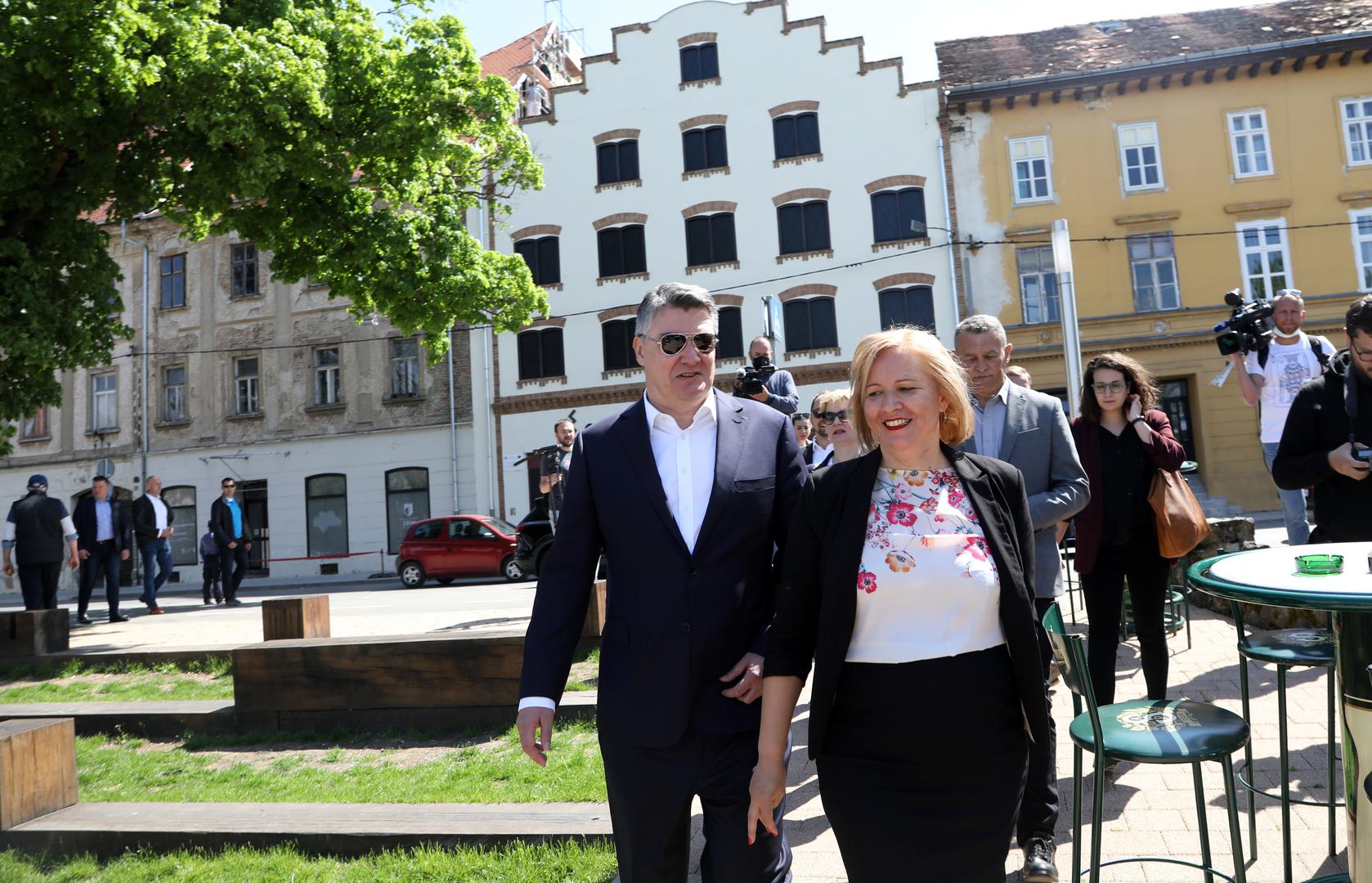 05.05.2021., Sisak - Predsjednik RH Zoran Milanovic obisao je Sisak u drustvu gradonacelnice Kristine Ikic Banicek. Photo: Edina Zuko/PIXSELL