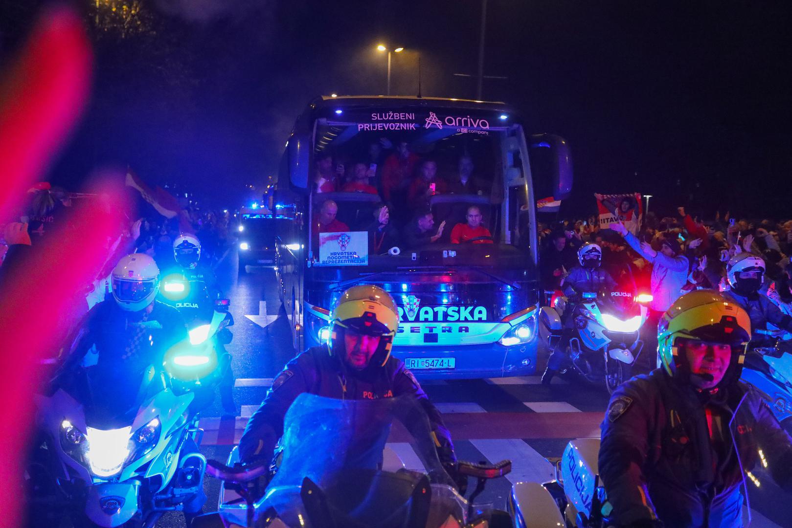 18.12.2022., Zagreb - Svecani docek hrvatske nogometne reprezentacije u Zagrebu nakon osvojenog treceg mjesta na Svjetkom prvenstvu u Katru. Photo: Kristina Stedul Fabac/PIXSELL