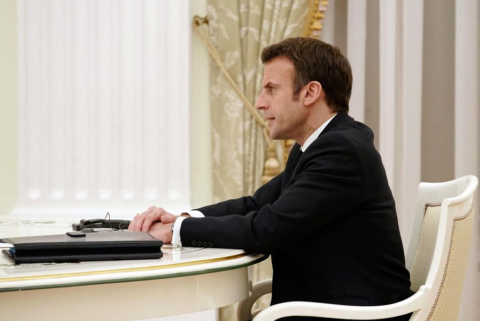 Russian President Vladimir Putin meets with French President Emmanuel Macron in Moscow