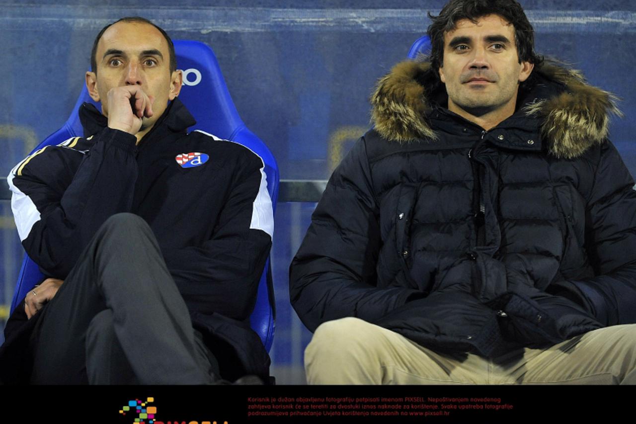 '05.11.2011., Stadion u Maksimiru, Zagreb - 14. kolo MAXtv 1. HNL, GNK Dinamo - NK Zagreb. Krunoslav Jurcic, trener GNK Dinamo, Zoran Mamic, sportski direktor.  Photo: Goran Stanzl/PIXSELL'