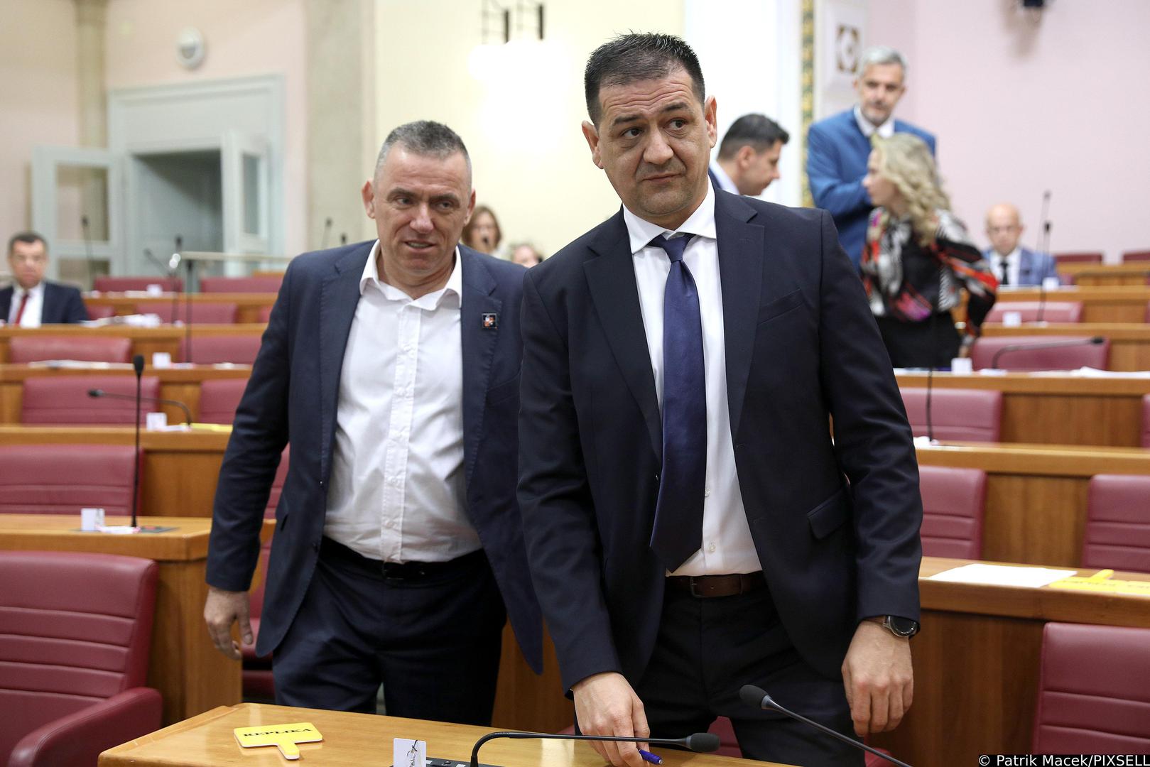 24.10.2023., Zagreb - Premijer Andrej Plenkovic dosao je u Sabor i u nastavku sjednice podnosi godisnje izvjesce Vlade Republike Hrvatske.   Photo: Patrik Macek/PIXSELL