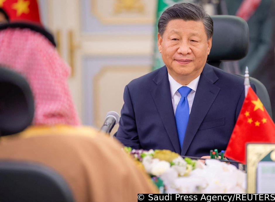 Chinese President Xi Jinping is pictured during meeting with Saudi Crown Prince Mohammed Bin Salman in Riyadh