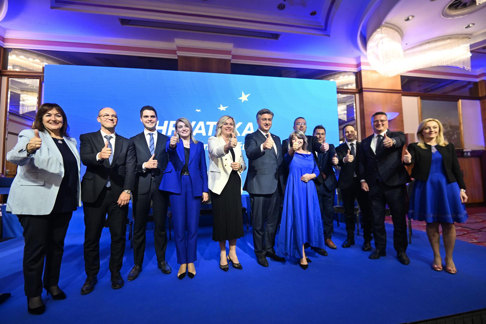 9.5.2024., Zagreb - Predstavljanje kandidata i Izbornog programa Hrvatske demokratske zajednice za nadolazece izbore za Europski parlament. Photo: Neva Zganec/PIXSELL