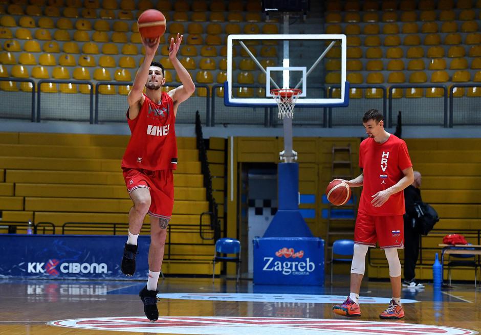 Zagreb: Trening košarkaške reprezentacije uoči kvalifikacijske utakmice za SP protiv Švedske