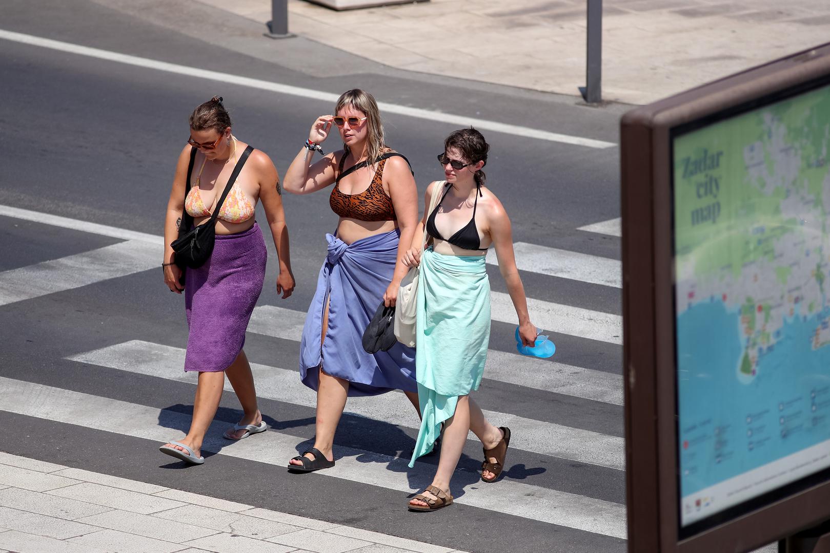 Zadar je iznova odredište brojnih turista, koji su se potpuno prilagodili ljetnim temperaturama.