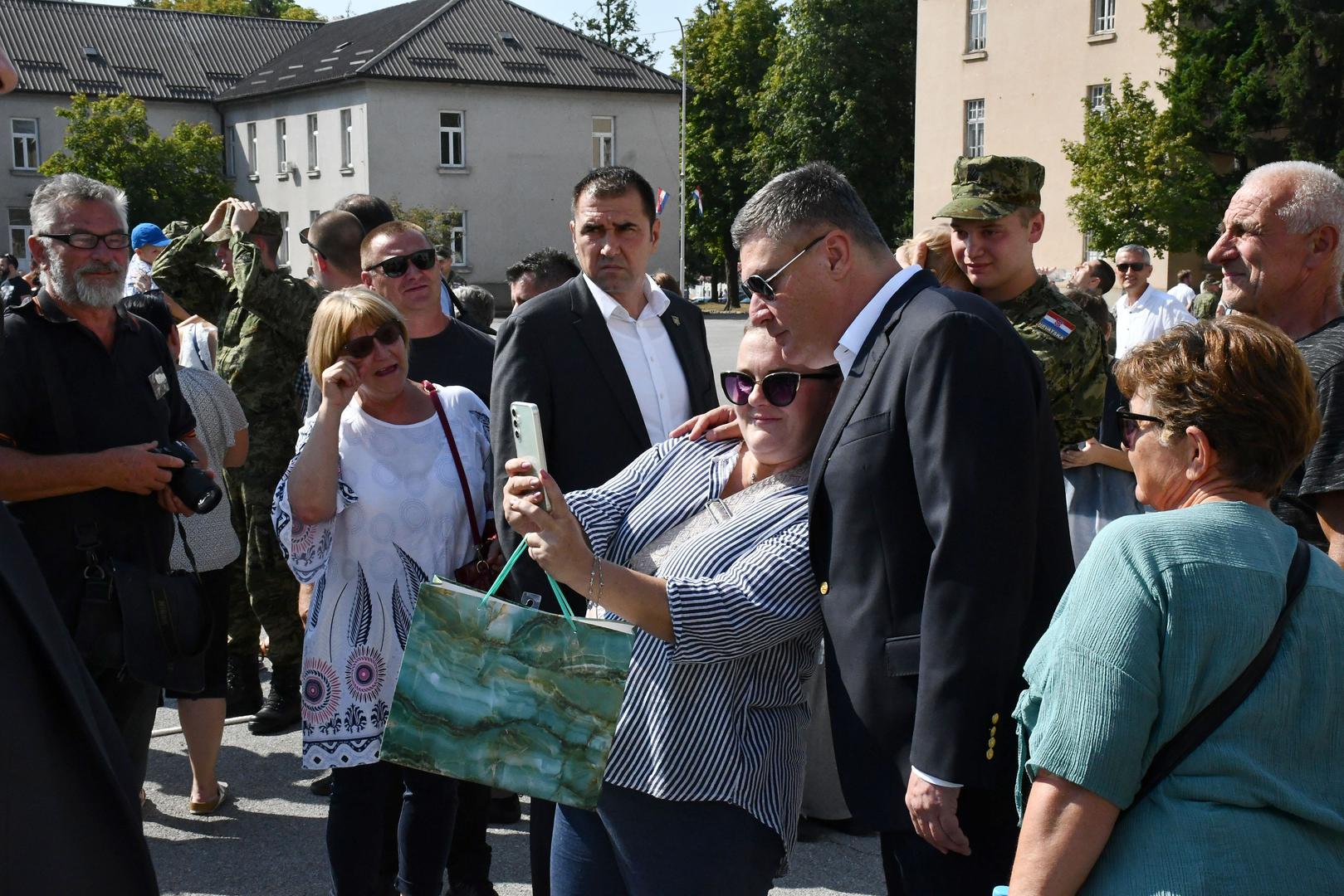 30.08.2024., Pozega - Predsjednik Republike i vrhovni zapovjednik Oruzanih snaga Republike Hrvatske Zoran Milanovic sudjelovao je na svecanoj prisezi 43. narastaja rocnih vojnika na dragovoljnom vojnom osposobljavanju u Pozegi. Photo: Ivica Galovic/PIXSELL