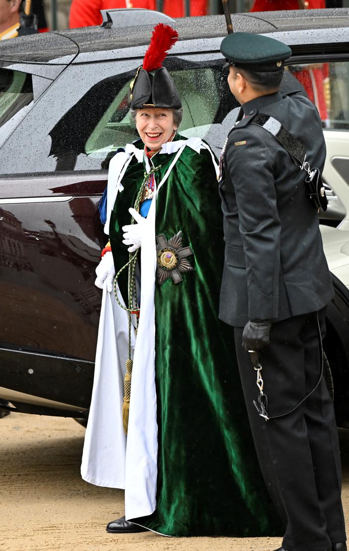 Britain's Princess Anne, the Princess Royal arrives to attend Britain's King Charles and Queen Camilla coronation ceremony at Westminster Abbey, in London, Britain May 6, 2023. REUTERS/Toby Melville/Pool Photo: Toby Melville/REUTERS