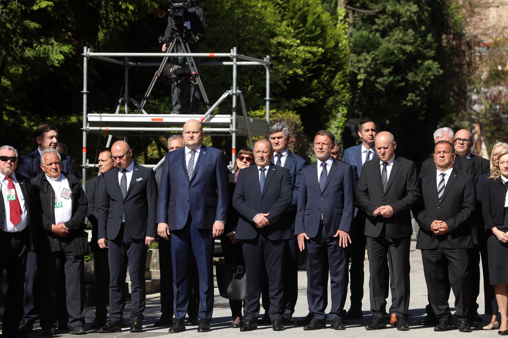 18.05.2024., Zagreb - Komemoracija za zrtve Bleiburske tragedije i Kriznog odrzana je kod Sredisnjeg kriza na groblju Mirogoj. Photo: Robert Anic/PIXSELL