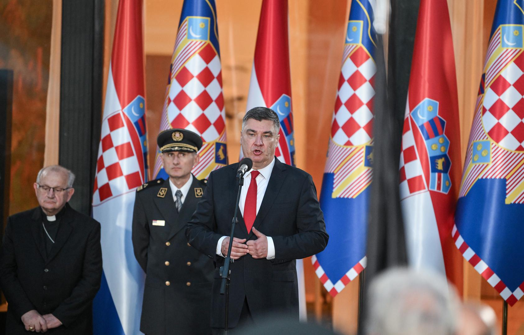 02.08.2024., Zagreb - Predsjednik Republike i vrhovni zapovjednik Oruzanih snaga Republike Hrvatske Zoran Milanovic upriicio je  svecani prijem povodom obiljezavanja Dana pobjede i domovinske zahvalnosti i Dana hrvatskih branitelja te 29. obljetnice VRO Oluja.  Photo: Josip Regovic/PIXSELL