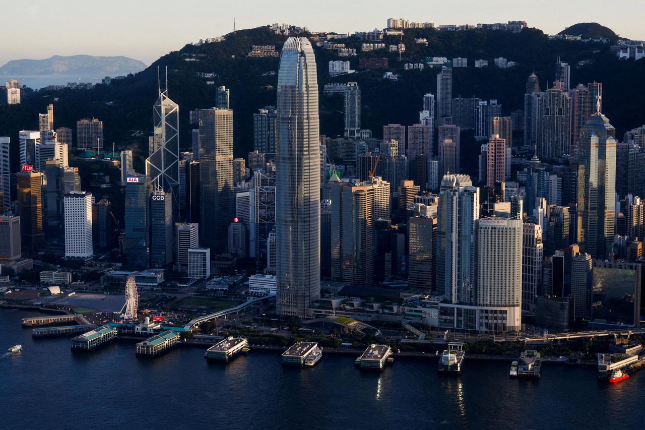 FILE PHOTO: A general view of skyline buildings, in Hong Kong