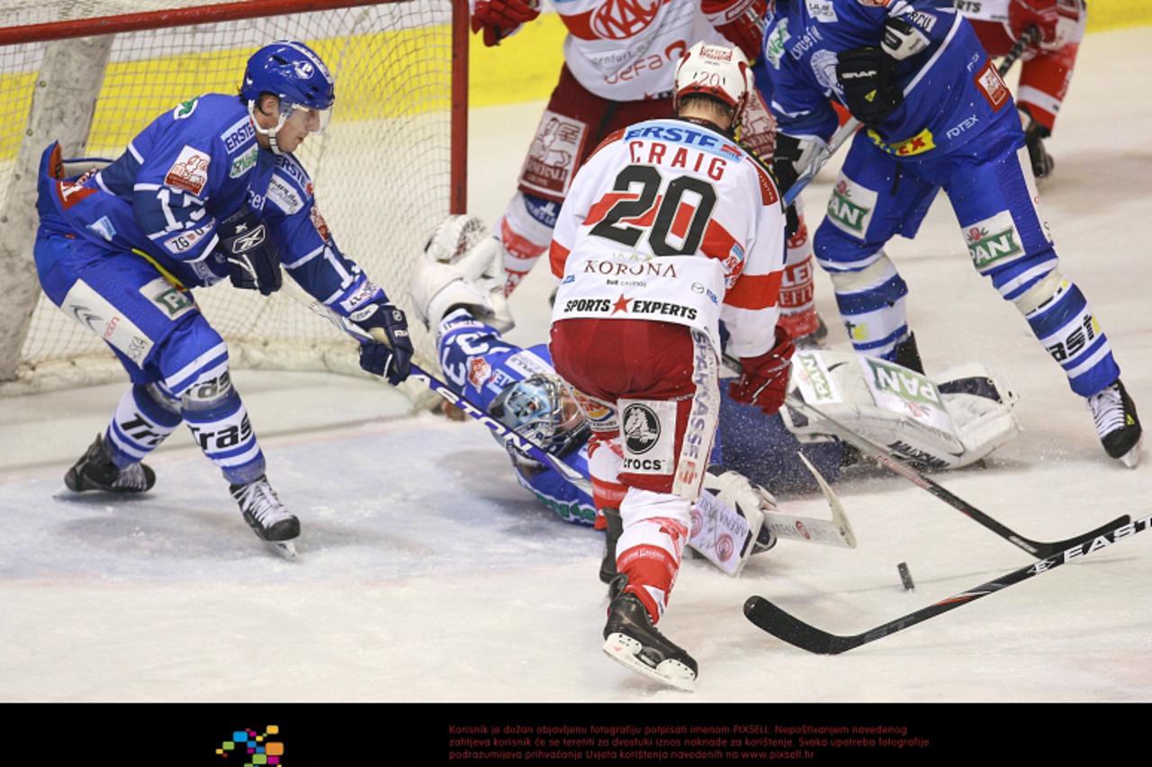 \'07.01.2010., Zagreb - Utakmica 36. kola ErsteBank Eishockey Lige 2010/11 izmedju KHL Medvescak i EC KAC.  Photo: Igor Kralj/PIXSELL\'