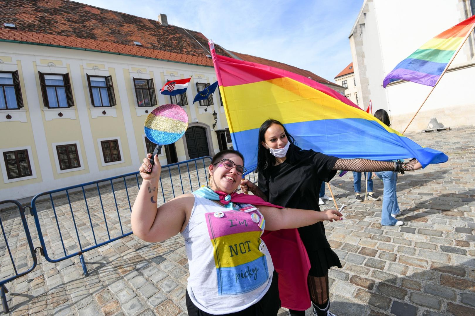 19.09.2020., Zagreb - 19. Povorka ponosa LGBTIQ osoba i obitelji Zagreb Pride 2020 pod sloganom "Sloboda unutar i izvan cetiri zida". Povorka je po prvi puta krenula s Trga svetog Marka. Photo: Josip Regovic/PIXSELL