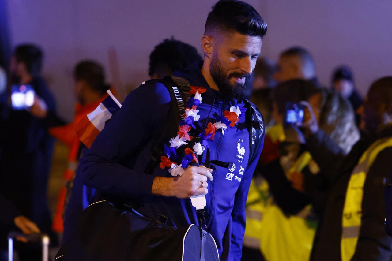 France arrive at Paris Charles de Gaulle Airport after losing in the World Cup Final against Argentina