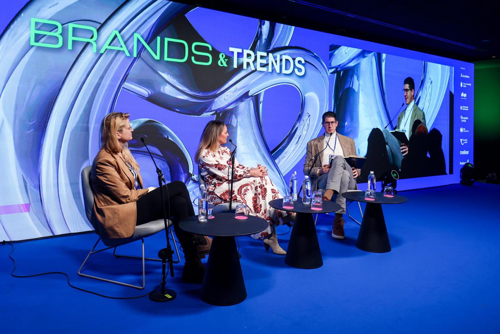 12.12..2024., Zagreb - Konferencija "Brands&Trends" u hotelu Zonar. Panel: From boardroom to brandroom - Branding powered by CEO. Panelisti: Dora Strezova-Nikolova, glavna direktorica Coca-Cola HBC Adria, Maud Meijboom - van Well, predsjednica Uprave HEINEKENA Hrvatska. Moderator: Damjan Rudez, bivsi NBA igrac, direktor Sunset Sport Festivala. Photo: Igor Kralj/PIXSELL