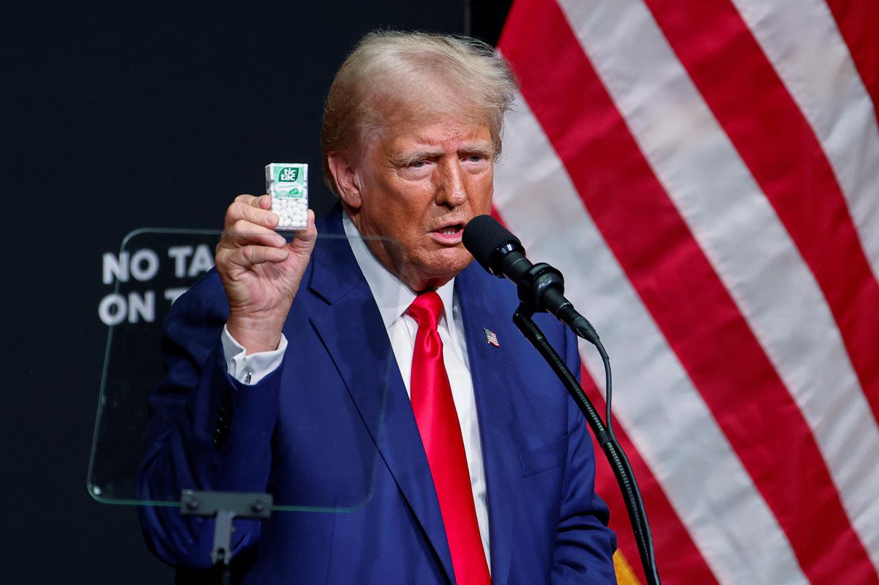 Republican presidential nominee and former U.S. President Donald Trump attends a campaign event in Asheville, North Carolina