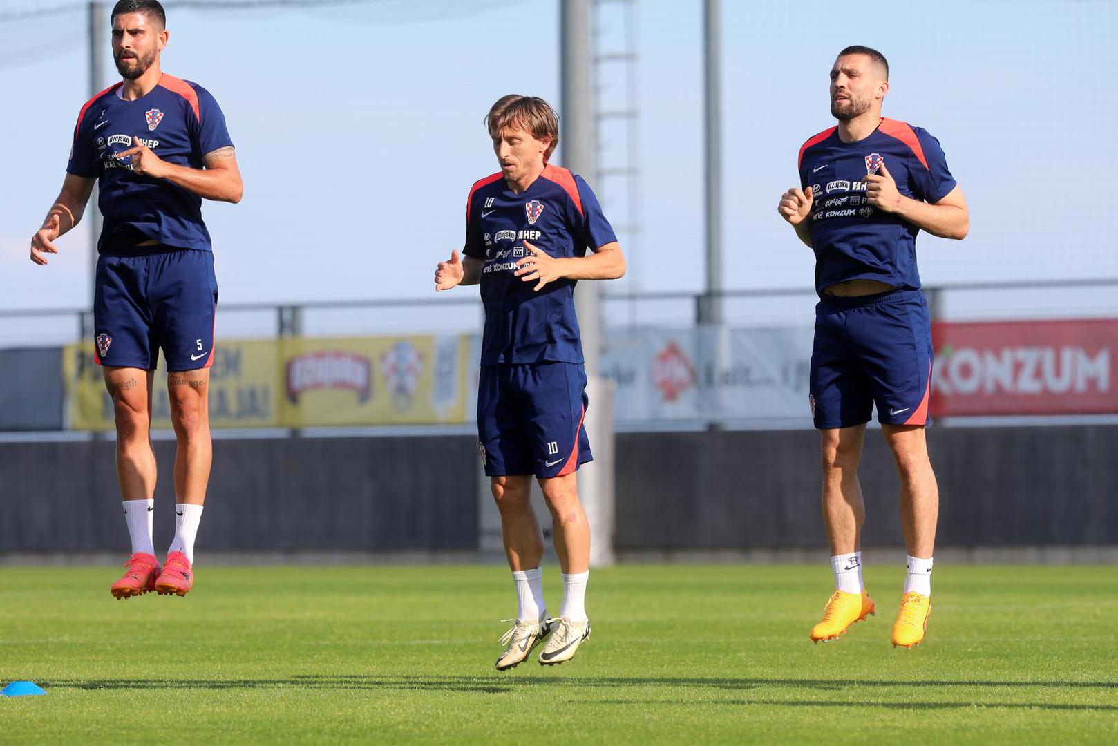 06.06.2024., Rijeka - Trening Hrvatske nogometne reprezentacije na pomocnom terenu stadiona na Rujevici. Photo: Goran Kovacic/PIXSELL