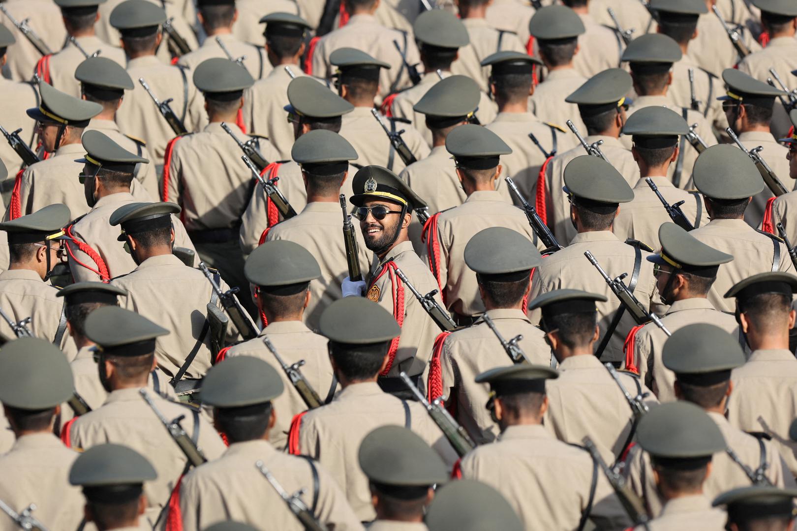 Iranian armed forces members march during the annual military parade in Tehran, Iran, September 21, 2024. Majid Asgaripour/WANA (West Asia News Agency) via REUTERS ATTENTION EDITORS - THIS IMAGE HAS BEEN SUPPLIED BY A THIRD PARTY. Photo: MAJID ASGARIPOUR/REUTERS