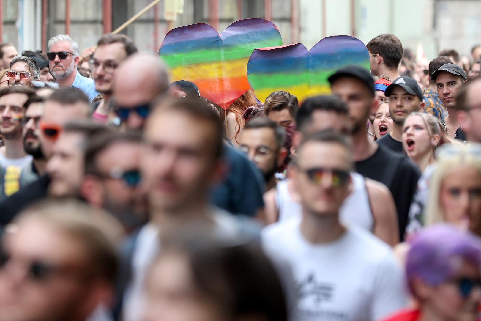 10.06.2022., Zagreb - 22. Povorka ponosa LGBTIQ+ zajednice, osoba i duginih obitelji Zagreb Pridea ove se godine odrzava pod sloganom "Zajedno za trans prava!". Photo: Matija Habljak/PIXSELL