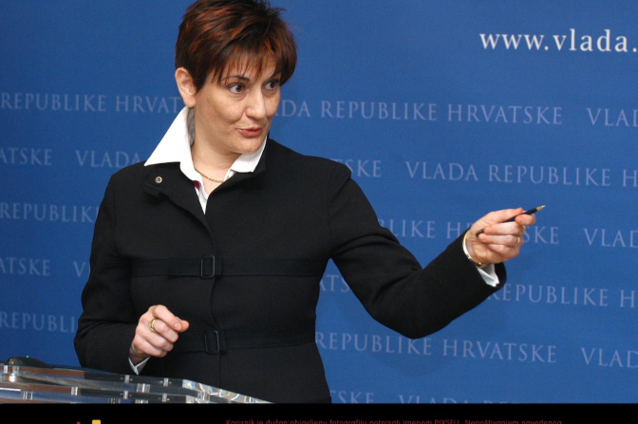 '27.2.2006., Vlada RH, Trg sv. Marka 2, Zagreb - Martina Dalic na konferenciji za novinare.  Photo: Patrik Macek/PIXSELL'