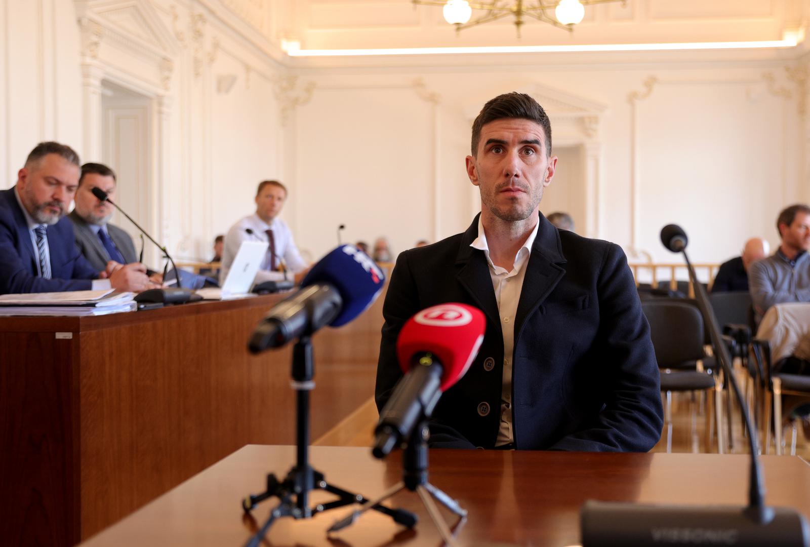 26.03.2024., Osijek - Na Zupanijskom sudu u Osijeku nastavljeno je sudjenje braci Mamic i drugima. Ante Tomic Photo: Borna jaksic/PIXSELL