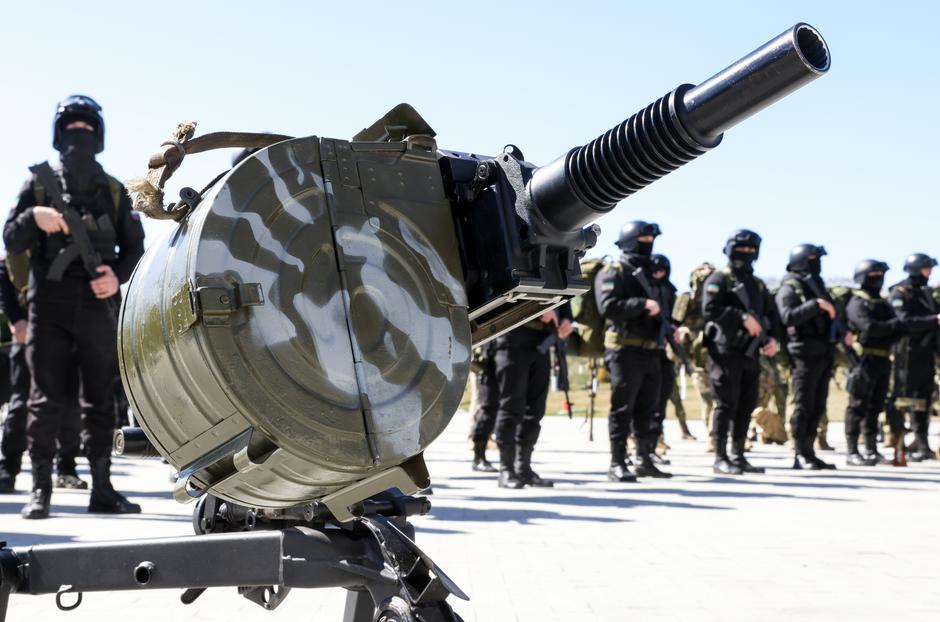 Troops and military hardware review in Grozny, Russia