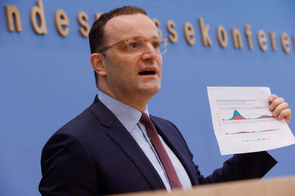 Germany's acting Health Minister Spahn and the head of RKI Wieler offer news conference, in Berlin