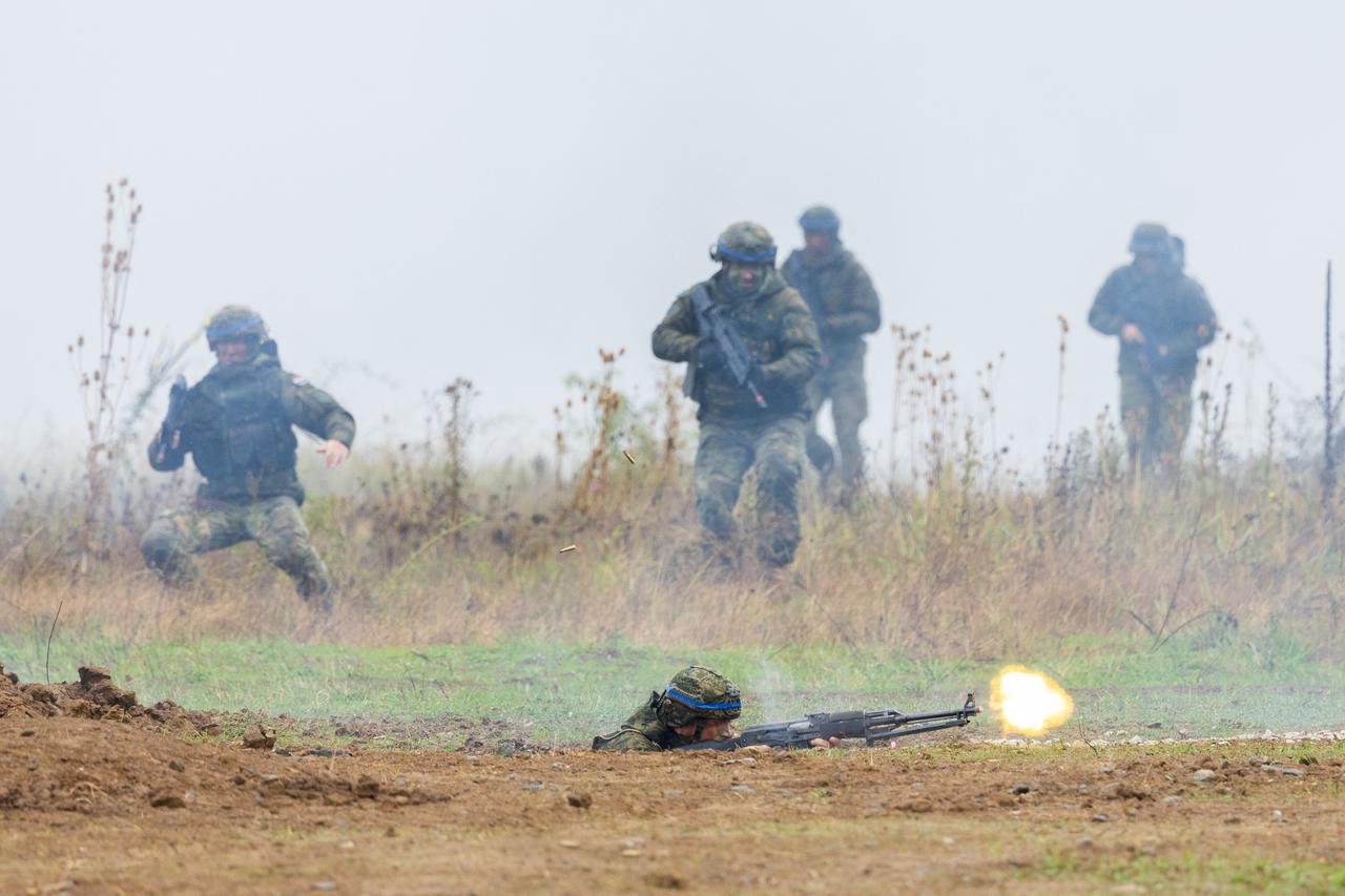 British and Croatian soldiers take part in the "Sava Star 24" joint military exercise in Gasinci military base