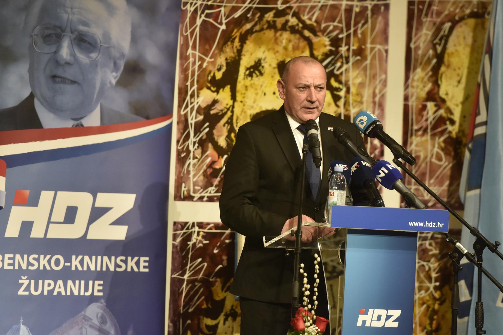 09.03.2024., Sibenik - Premijer i predsjednik stranke Andrej Plenkovic sudjelovao je na svecanom obiljezavanju 34.obljetnice HDZ-a Sibensko-kninske zupanije i grada Sibenika.  Photo: Hrvoje Jelavic/PIXSELL