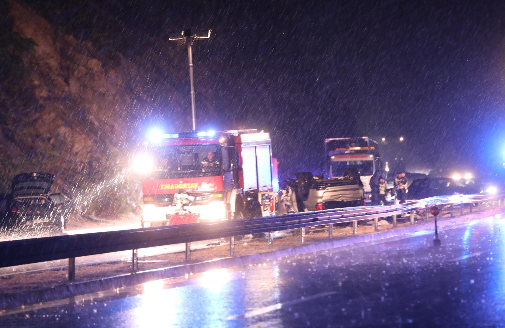 05.08.2023., Vrgorac - Tri osobe smrtno stradale u teskoj prometnoj na A1 prije izlaza Ravca u smjeru Dubrovnika. Photo: Ivo Cagalj/PIXSELL