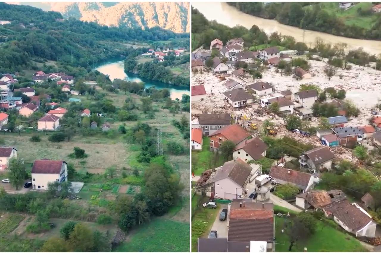 Jablanica prije i poslije katastrofe