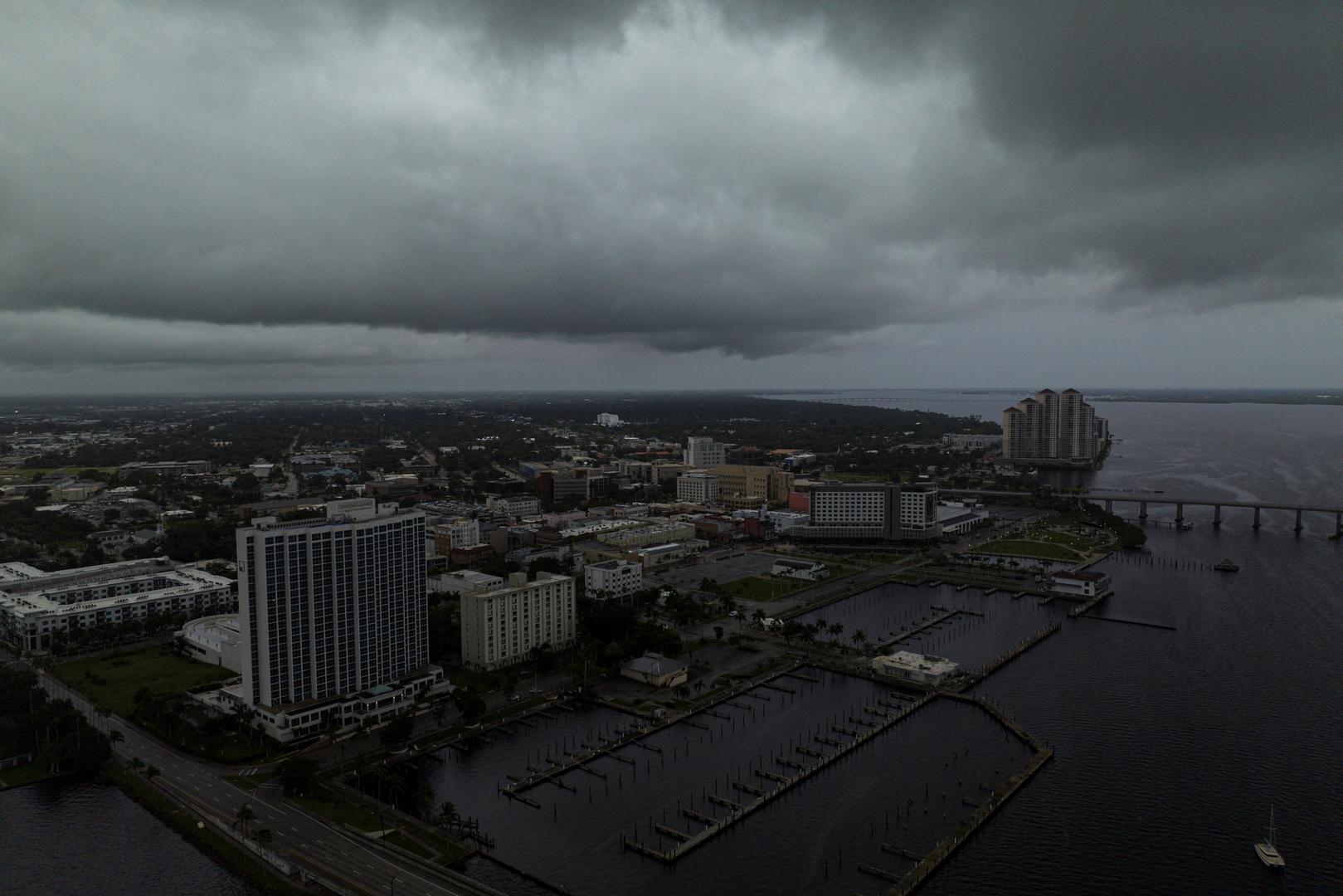 A drone view shows storm clouds over the Caloosahatchee River as Hurricane Milton approaches Fort Myers, Florida, U.S. October 8, 2024. REUTERS/Ricardo Arduengo Photo: RICARDO ARDUENGO/REUTERS