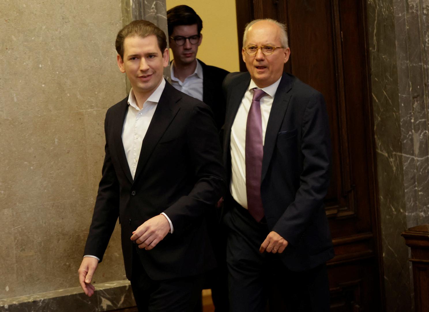 Austria's conservative former Chancellor Sebastian Kurz arrives for the start of his trial for perjury in a courtroom in Vienna, Austria, October 18, 2023. REUTERS/Leonhard Foeger Photo: LEONHARD FOEGER/REUTERS