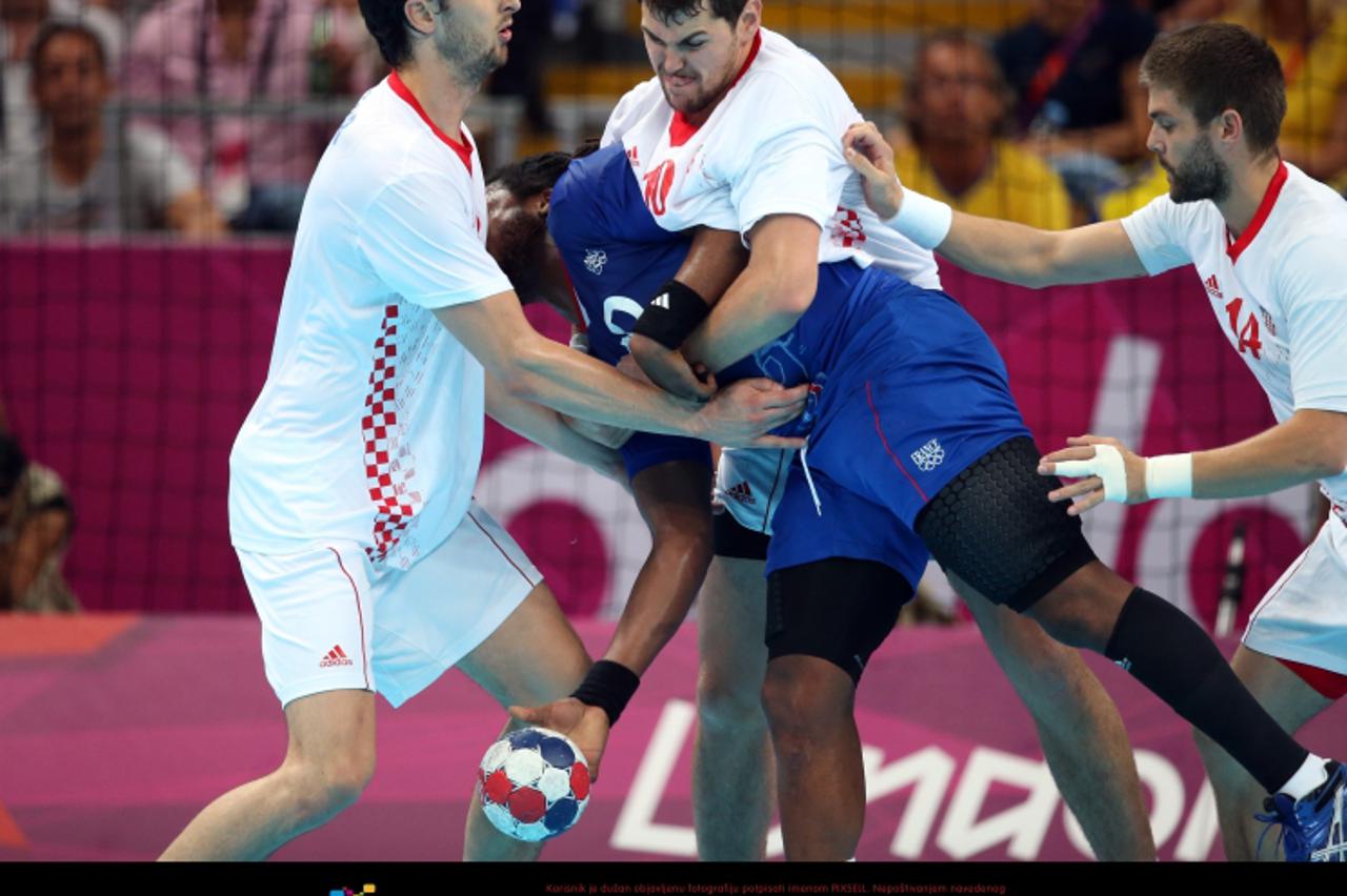 '10.08.2012., London, Engleska - Ljetne Olimpijske igre, rukomet, polufinale. Francuska - Hrvatska.Marko Kopljar.  Photo: Sanjin Strukic/PIXSELL'