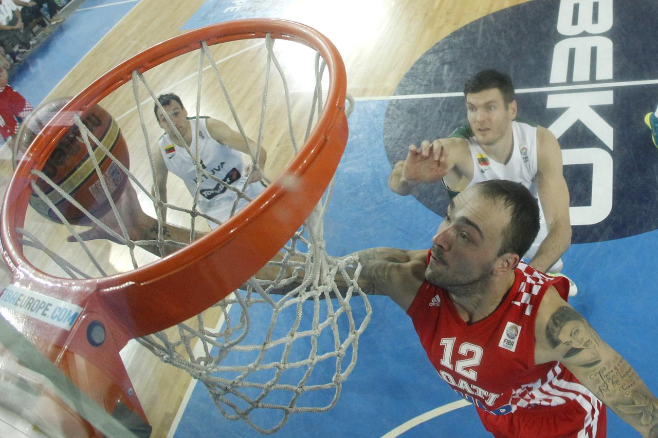 20.09.2013., Arena Stozice, Ljubljana, Slovenija - Europsko prvenstvo u kosarci Eurobasket Slovenija 2013., polufinale, Hrvatska - Litva. Damir Markota. Photo: Igor Kralj/PIXSELL