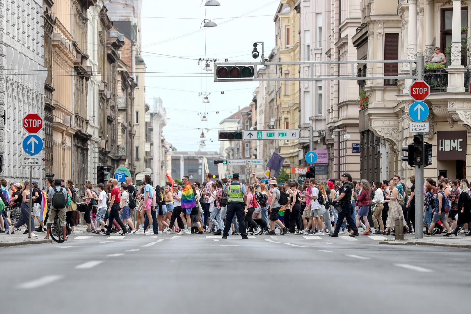 10.06.2022., Zagreb - 22. Povorka ponosa LGBTIQ+ zajednice, osoba i duginih obitelji Zagreb Pridea ove se godine odrzava pod sloganom "Zajedno za trans prava!". Photo: Matija Habljak/PIXSELL