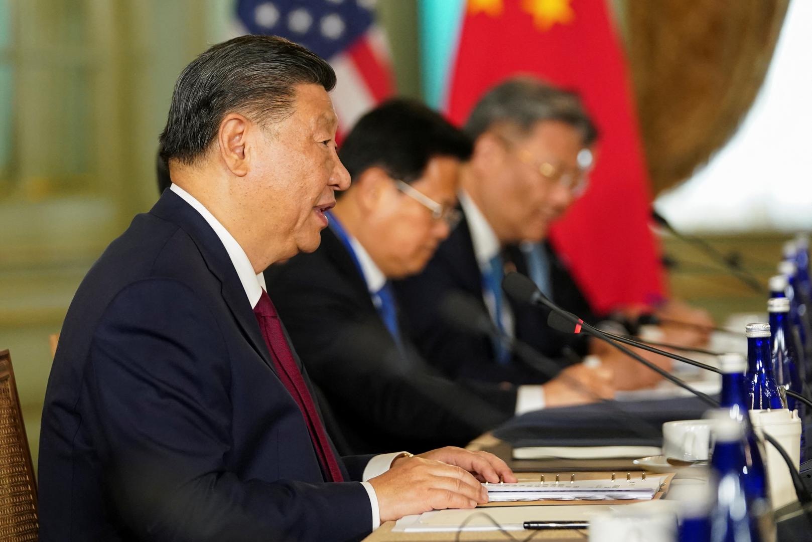 Chinese President Xi Jinping speaks during a bilateral meeting with U.S. President Joe Biden at Filoli estate on the sidelines of the Asia-Pacific Economic Cooperation (APEC) summit, in Woodside, California, U.S., November 15, 2023. REUTERS/Kevin Lamarque Photo: KEVIN LAMARQUE/REUTERS