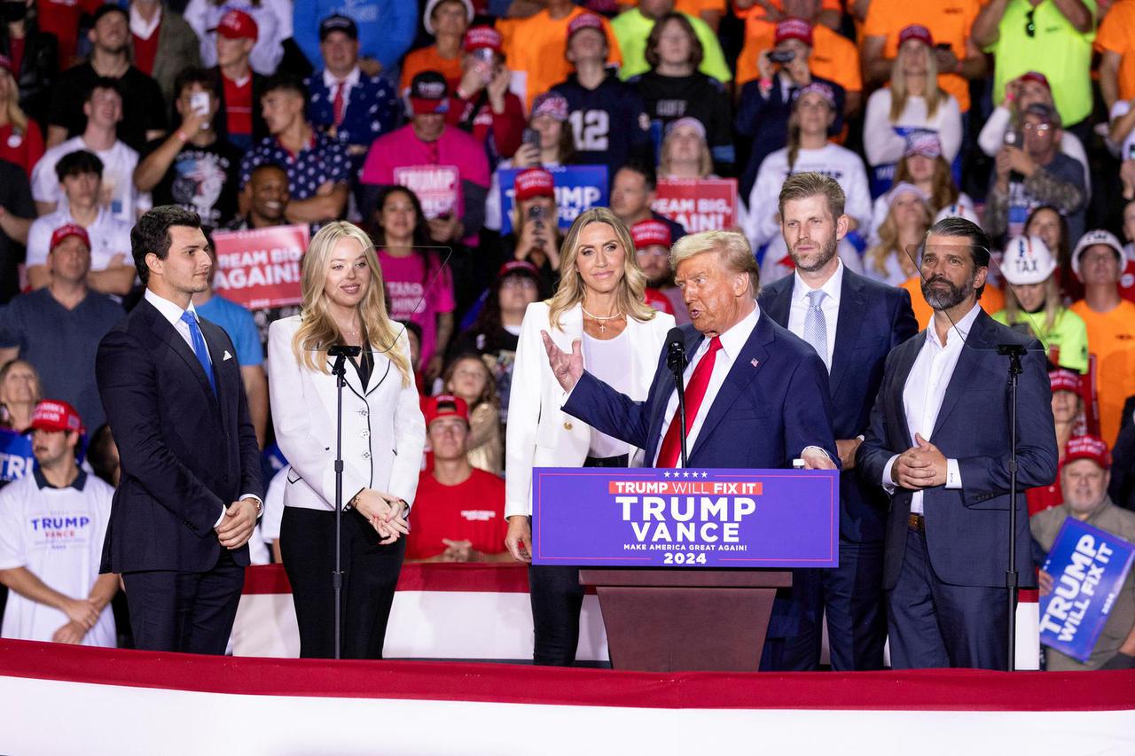 Republican presidential nominee and former U.S. President Donald Trump campaigns in Grand Rapids