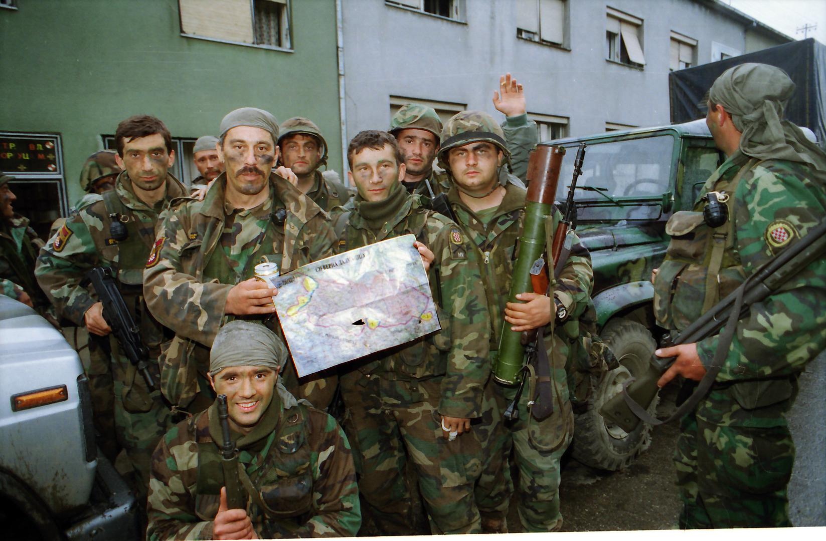 02.05.1995., Okucani - Vojno redarstvena akcija Bljesak kojom je Hrvatska vojska krenula u oslobadjanje okupiranih dijelova zapadne Slavonije. rPhoto: Davor Visnjic/PIXSELL