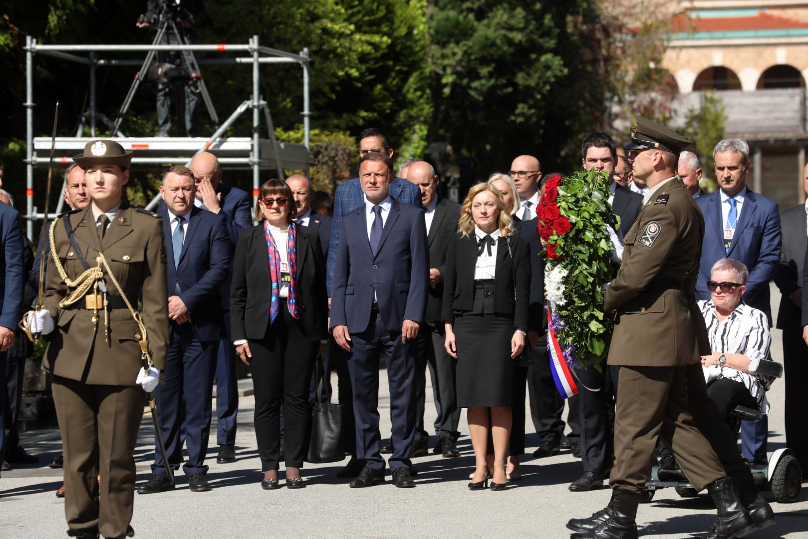 18.05.2024., Zagreb - Komemoracija za zrtve Bleiburske tragedije i Kriznog odrzana je kod Sredisnjeg kriza na groblju Mirogoj. Gordan Jandrokovic Photo: Robert Anic/PIXSELL