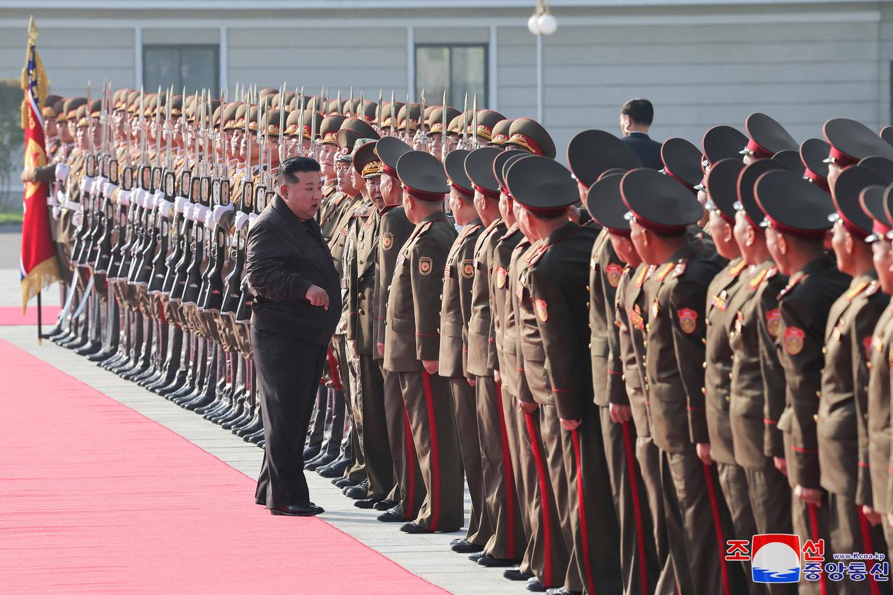 North Korean leader Kim Jong Un inspects the headquarters of the 2nd Corps of North Korean army