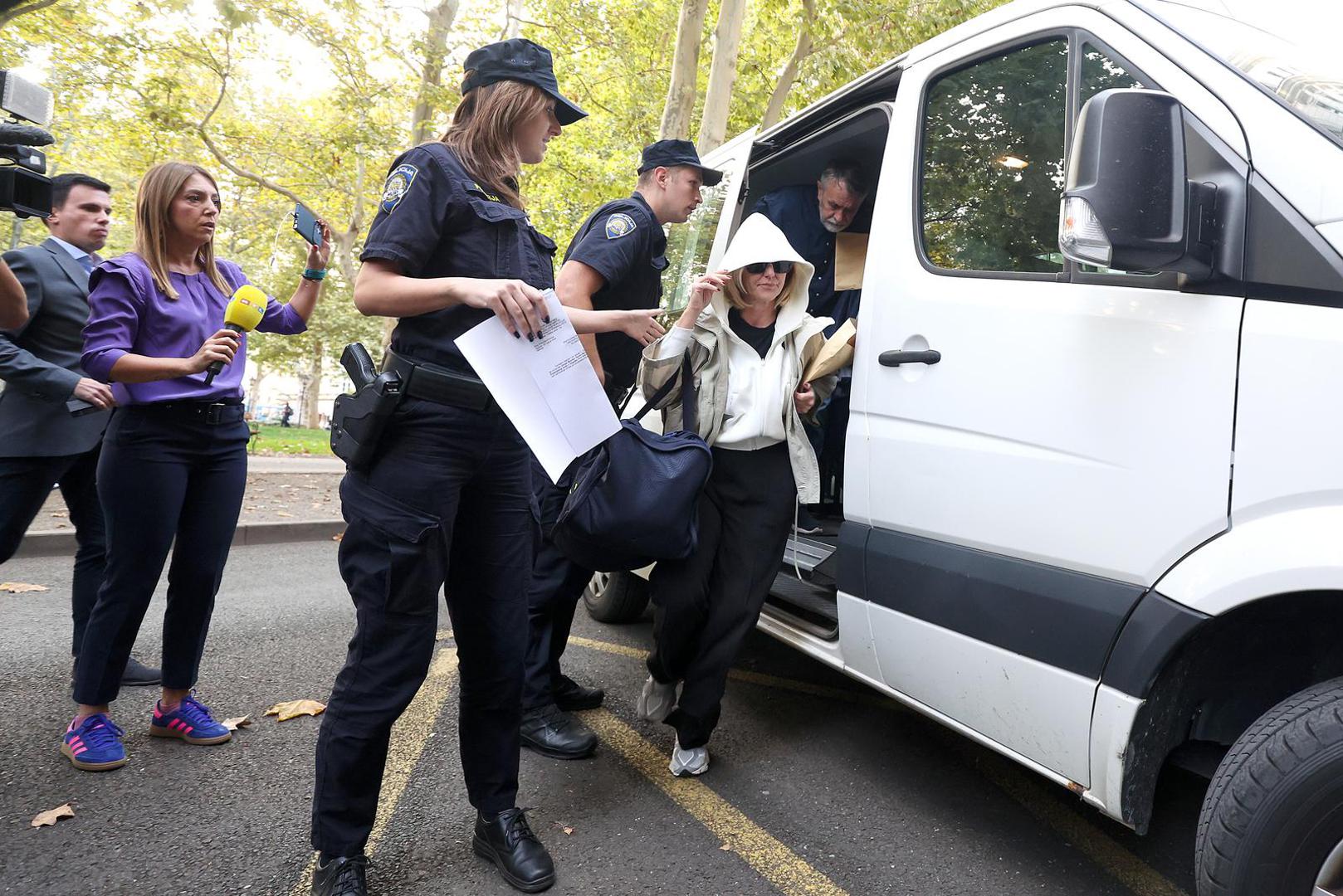 22.09.2024., Zupanijski sud, Zagreb - Preprata osumnjicenih u aferi Hrvatske ceste kod sudca istrage na Zupanijski sud. Sanda Bajtl, Josip Skoric, Zoran Skoric dolaze na Zupanijski sud. Photo: Goran Stanzl/PIXSELL