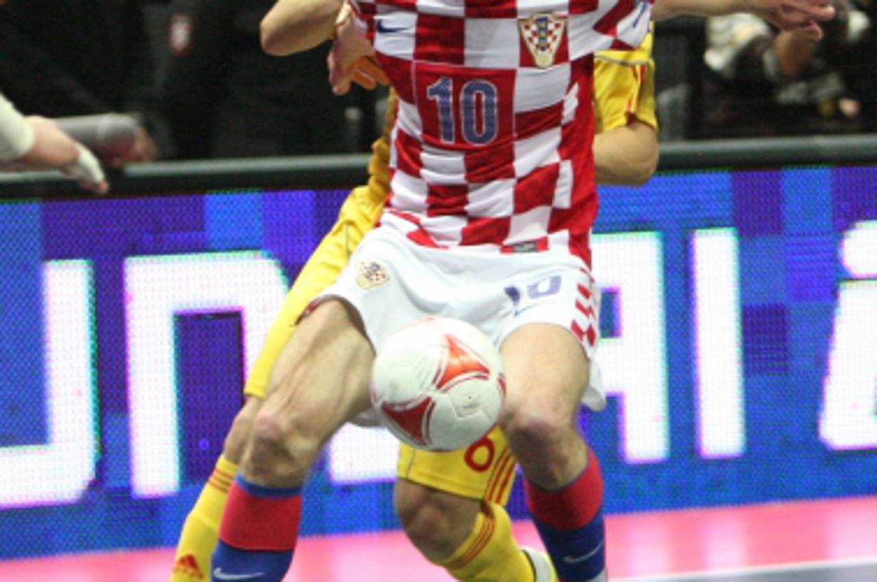 '31.01.2012., Spaladium Arena, Split - Europsko prvenstvo u malom nogometu, UEFA Futsal EURO 2012., Hrvatska - Rumunjska. Tihomir Novak. Photo: Ivo Cagalj/PIXSELL'