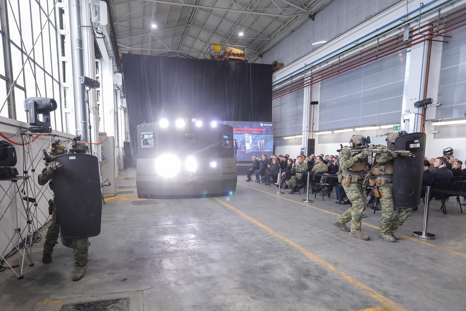 26.04.2023., Zagreb - U prostorima Dok-Inga odrzana je premijera protuteroristickog robotskog vozila MV-3 HYSTRIX. Photo: Tomislav Miletic/PIXSELL