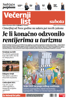 Večernji list naslovnica