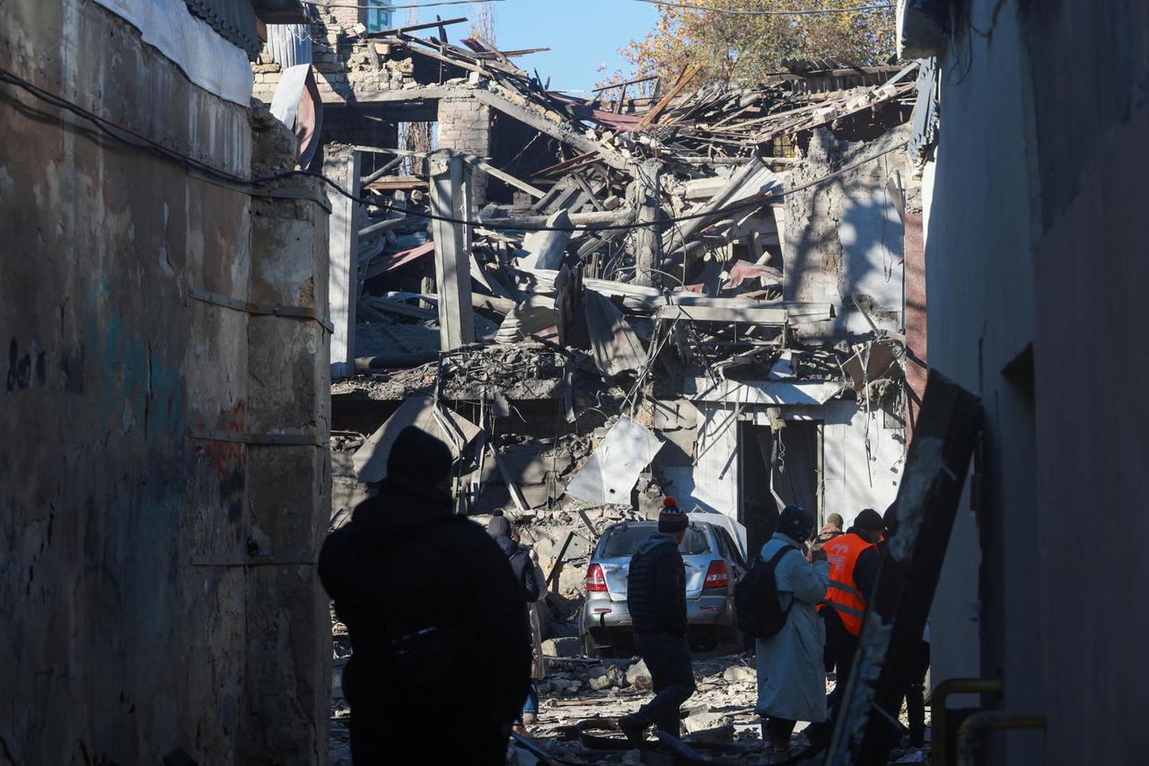 Aftermath of a Russian missile strike in Odesa