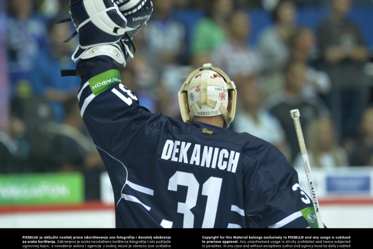 '08.09.2013., Dom sportova, Zagreb - 2. kolo HHL, kontinentalne hokejaske lige, KHL Medvescak - Dinamo R.  Photo: Marko Lukunic/PIXSELL'